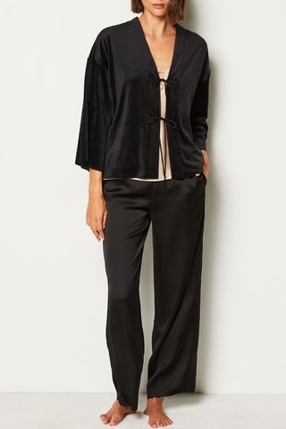 Pigiama 3 pezzi Tety - Nero e beige
