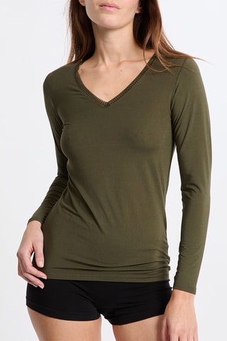 T-shirt Warm Up Lace - Kaki