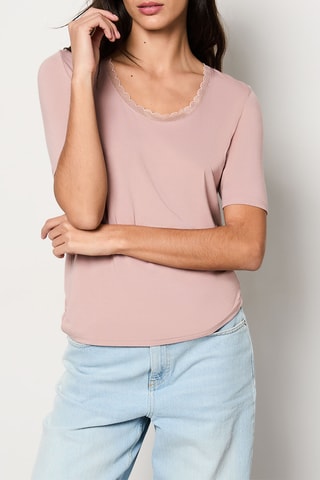T-shirt Warm Up Me Lace - Malva