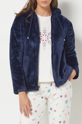 Felpa pigiama con cappuccio Naci - Navy - Etam