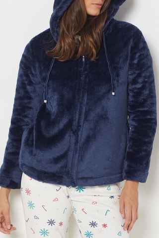 Felpa pigiama con cappuccio Naci - Navy - Etam