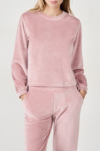Felpa in velluto Bradley - Rosa cipria
