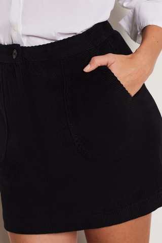 Minigonna in velluto Enory - Nero