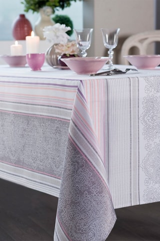 Mantel Cachemire - Rosa y blanco