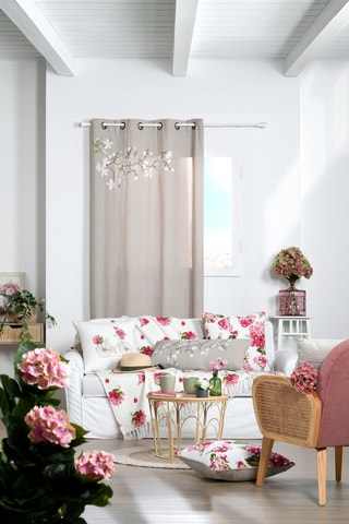 Cortina de fibras de bambú Printemps - Beige - 140 x 260 cm