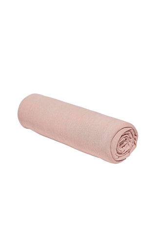 Sábana bajera de algodón 130 g/cm² Essential - Rosa - Esquina 25 cm