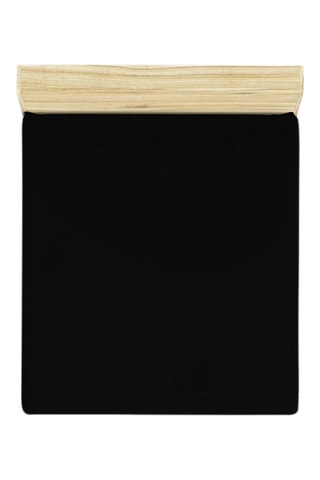 Sábana bajera de algodón 61 hilos/cm² - Negro