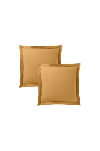 Funda de almohada de percal de algodón 80 hilos/cm² - Miel