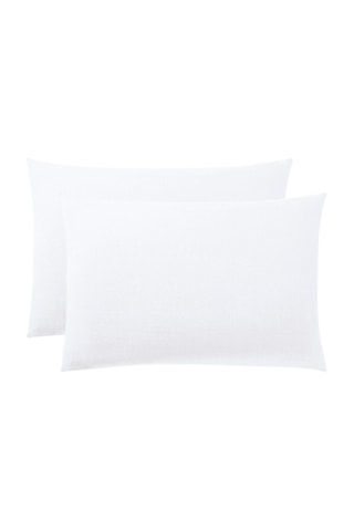 Funda de almohada de percal de algodón 80 hilos/cm² - Blanco