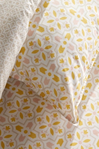 Juego de nórdico reversible de algodón - 57 hilos/cm² - Beige