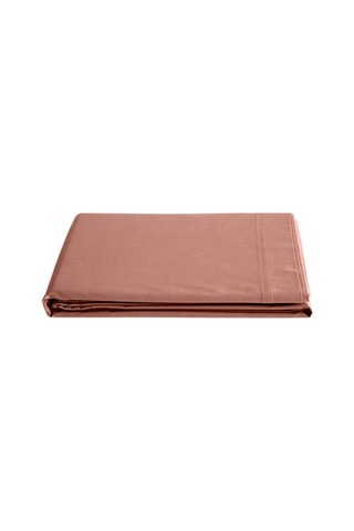 Sábana encimera de algodón 57 hilos/cm² - Rosa viejo