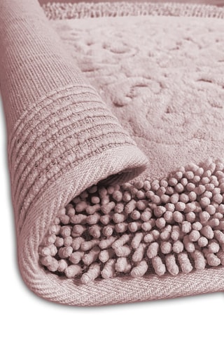 2 alfombras de baño - Rosa - 50 x 60 cm/60 x 100 cm