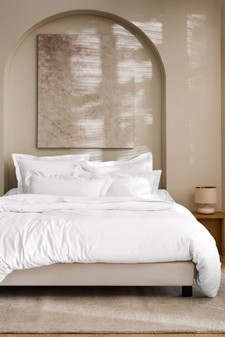Funda de almohada de satén de algodón 120 hilos/cm² Prestige - Blanco