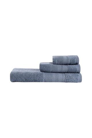 3 toallas Piramit - Azul