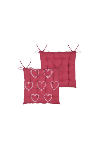 Cojín de silla Abrin - Rojo - 40 x 40 cm