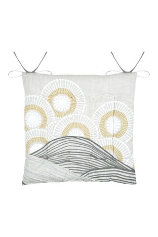 Cojín de silla de fibras de bambú Yuki - Natural - 38 x 38 cm