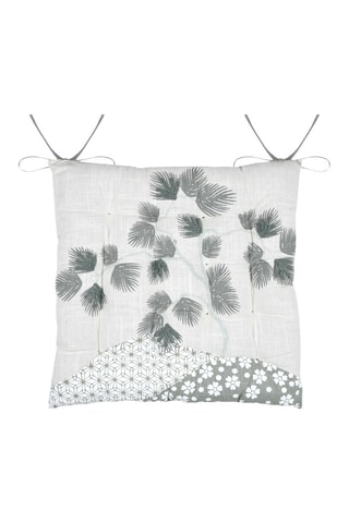 Cojín de silla de fibras de bambú Yuki - Verde - 38 x 38 cm