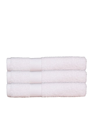 3 toallas de baño - Blanco - 70 x 130 cm