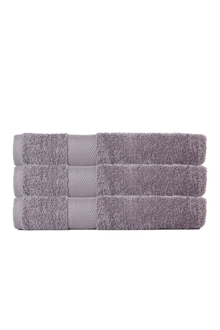 3 toallas de baño - Gris - 70 x 130 cm