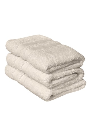 3 toallas de mano - Beige claro - 50 x 100 cm