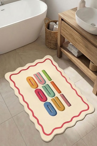 Tapis de bain - Beige - 60 x 90 cm