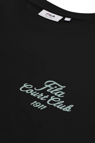 T-shirt relaxed Villa - Zwart