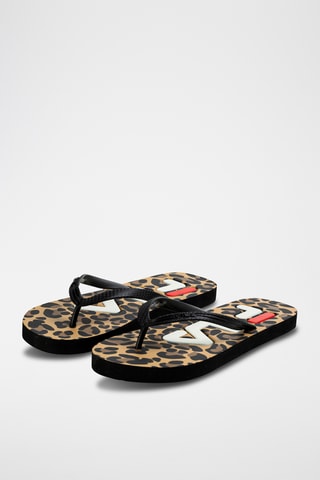 Slippers Troy - Bruin en zwart