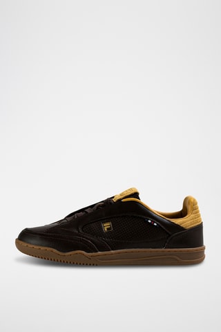 Leren Sneakers Slantshot - - Zwart en bruin