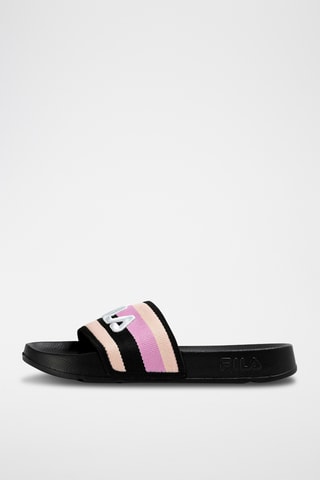 Slippers Morro Bay Stripes - Zwart en roze