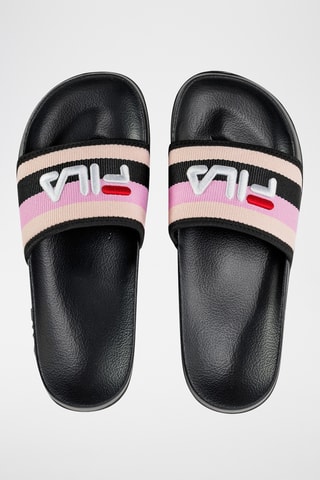 Slippers Morro Bay Stripes - Zwart en roze