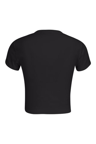 T-shirt cropped Latina - Zwart