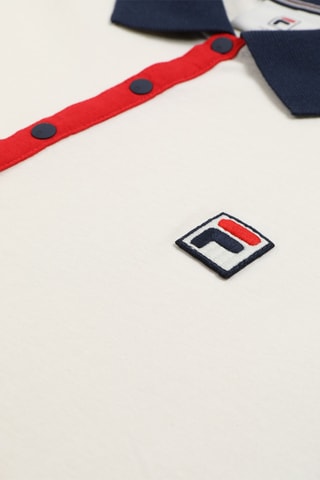Polo regular Casoli - Beige en donkerblauw