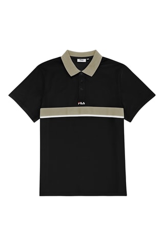 Polo relaxed Sagano - Zwart