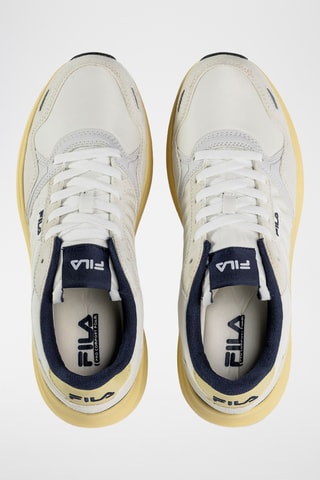 Leren Sneakers Skyleap - - Wit en marineblauw