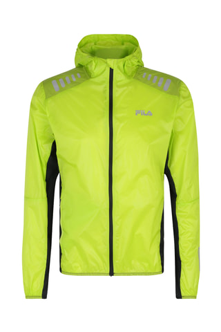Hardloopjasje met Capuchon Romentino - - Lichtgroen en zwart