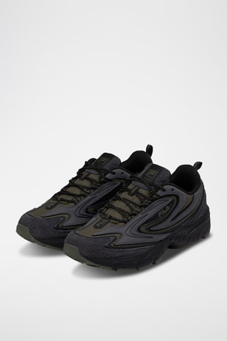 Leren Sneakers Actix - - Donkergrijs en donkergroen
