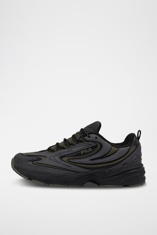 Leren Sneakers Actix - - Donkergrijs en donkergroen