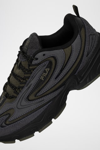 Leren Sneakers Actix - - Donkergrijs en donkergroen