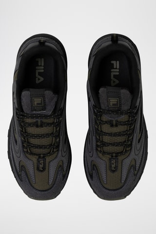 Leren Sneakers Actix - - Donkergrijs en donkergroen