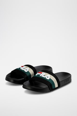 Slippers Morro Bay Stripes - Zwart en groen