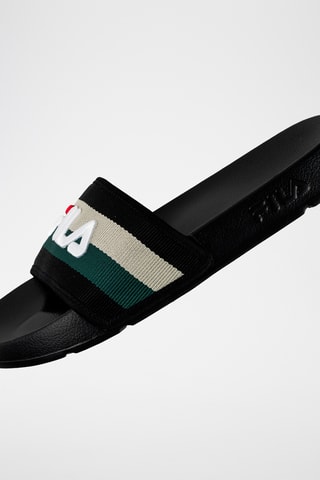 Slippers Morro Bay Stripes - Zwart en groen