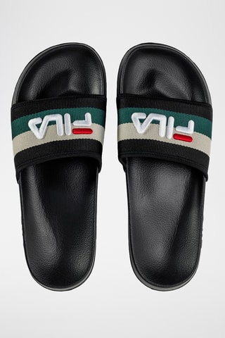 Slippers Morro Bay Stripes - Zwart en groen