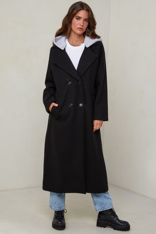 Manteau à capuche - Noir