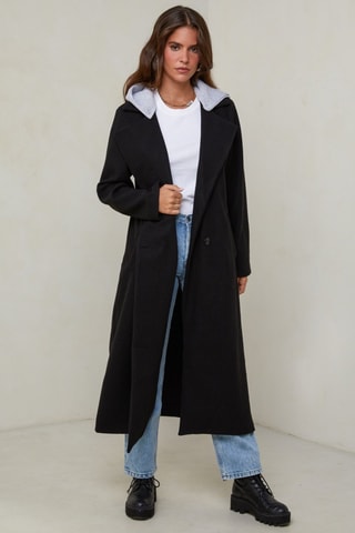Manteau à capuche - Noir