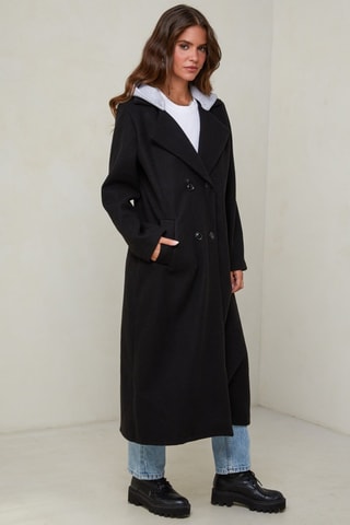 Manteau à capuche - Noir