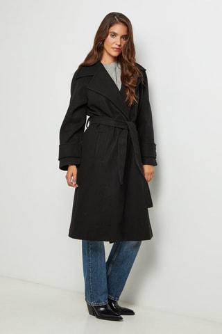 Manteau droit - Noir