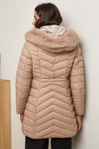 Doudoune mi-longue - Marron