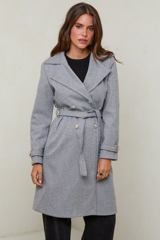 Manteau droit  - Gris