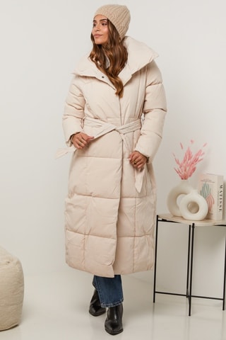 Doudoune longue - Beige