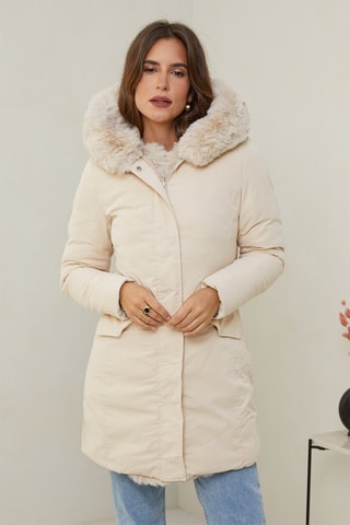 Doudoune à capuche - Beige